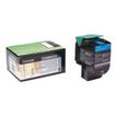 Lexmark - Cián - original - cartucho de tóner LCCP, LRP - para Lexmark C540, C543, C544, C546, X543, X544, X546, X548