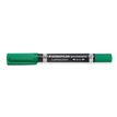 STAEDTLER Lumocolor duo - Marcador de punta gemela - permanente - verde - 1.5 mm / 0.6 mm - medio / fino