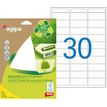 APLI-Agipa Etiquettes - Adhesivo acrílico permanente - blanco - 19 x 38 mm 420 etiqueta(s) (14 hoja(s) x 30) etiquetas