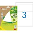 APLI-Agipa - Adhesivo acrílico permanente - blanco - 64 x 133 mm 42 etiqueta(s) (14 hoja(s) x 3) etiquetas