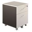 Simmob - Pedestal - móvil - 2 cajones - madera aglomerada, MDF - gris claro, antracita