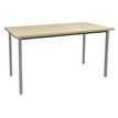 Burocean - Mesa - rectangular - arce - gris aluminio base