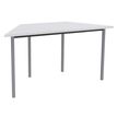 Burocean - Mesa - trapecio - blanco perla - gris aluminio base
