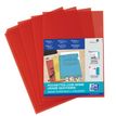 Oxford SHINE - Carpeta en forma de L - para A4 - capacidad: 25 hojas - rojo cristal (paquete de 10)