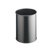 DURABLE - Cesto de basura - redondo - 15 L - acero - plata