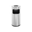 DURABLE - Lata de ceniza / basura - redondo - 17 L - metal - plata