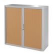 Paperflow easyOffice - Aparador - 2 baldas - 2 Puertas - metal, polipropileno, poliestireno tintado de alto impacto - gris, playa