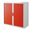 Paperflow easyOffice - Aparador - 2 baldas - 2 Puertas - metal, poliestireno tintado de alto impacto - blanco, rojo