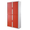 Paperflow easyOffice - Aparador - 4 baldas - 4 Puertas - metal, polipropileno, poliestireno tintado de alto impacto - blanco, rojo