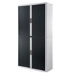 Paperflow easyOffice - Aparador - 4 baldas - 4 Puertas - metal, polipropileno, poliestireno tintado de alto impacto - negro, blanco