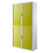 Paperflow easyOffice - Aparador - 4 baldas - 4 Puertas - metal, polipropileno, poliestireno tintado de alto impacto - blanco, verde