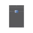 Oxford Bloc Orange - Cuaderno - grapado - A4 - 80 hojas / 160 páginas - papel extra blanco - cuadriculado - cubierta gris oscuro