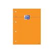 Oxford Bloc Orange A4+ - Cuaderno - grapado - 80 hojas / 160 páginas - papel extra blanco - Seyès - cubierta naranja (paquete de 5)