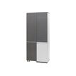 Gautier office HARMONICA - Aparador - 4 baldas - 2 Puertas - madera aglomerada - blanco, roble gris