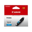 Canon CLI-551C - 7 ml - cián - original - depósito de tinta - para PIXMA iP8750, iX6850, MG5550, MG5650, MG5655, MG6450, MG6650, MG7150, MG7550, MX725, MX925