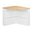 Gautier office Sunday - Escritorio de recepcionista - esquina a 90º - roble - blanco base