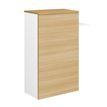Gautier office Sunday - Receptionist desk side panel - rectangular - roble - blanco, roble base