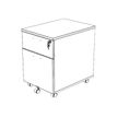 Simmob IDRA - Pedestal - móvil - 2 cajones - madera de cerezo