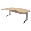 Burocean Idra - Escritorio - roble claro - aluminio base