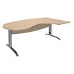 Burocean Idra - Escritorio - roble claro - aluminio base