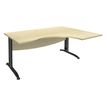 2012348122151-Bureau compact à droite IDRA - L180 cm - Pieds anthracite - plateau imitation Erable (Pieds de renfort obligato-P_79376937_1-0