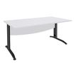 Burocean Idra - Escritorio - rectangular - blanco perla - antracita base