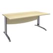 Burocean Idra - Escritorio - rectangular - arce - aluminio base