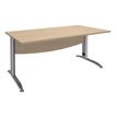 Burocean Idra - Escritorio - rectangular - roble claro - aluminio base