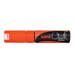 Uni Chalk PWE-8K - Marcador - no permanente - naranja fluorescente - tinta pigmentada al agua - 8 mm - grande