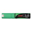 Uni Chalk PWE-8K - Marcador - no permanente - verde fluorescente - tinta pigmentada al agua - 8 mm - grande