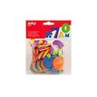 8410782130758-APLI kids - Forme à décorer - 120 mousses - chiffres - bleu, jaune, rouge, vert, orange-P_79383244_1-0