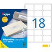 APLI-Agipa - Adhesivo permanente - blanco - 63.5 x 46.6 mm 450 etiqueta(s) (25 hoja(s) x 18) etiquetas