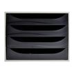 Exacompta Classic ECOBOX - Armario de cajones - 4 cajones - negro/gris