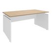 Simmob INEO - Escritorio - rectangular - roble claro - blanco base
