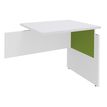 ROUXEL Ineo - Componente de escritorio en L - rectangular - blanco perla - blanco, anís base