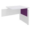 ROUXEL Ineo - Componente de escritorio en L - rectangular - blanco perla - blanco, violine base