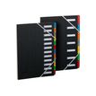 Extendos Série 337 - Carpeta clasificadora - 7 piezas - preimpreso: 1-7 - con pestañas - negro