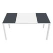 Paperflow easyDesk - Mesa - rectangular - blanco, carbón - blanco base
