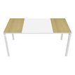 Paperflow easyDesk - Mesa - rectangular - blanco, verde haya - blanco base