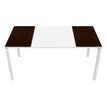 Paperflow easyDesk - Mesa - rectangular - blanco, wengé - blanco base