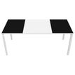 Paperflow easyDesk - Mesa - rectangular - negro, blanco - blanco base