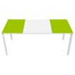 Paperflow easyDesk - Mesa - rectangular - blanco, verde - blanco base