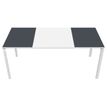Paperflow easyDesk - Mesa - rectangular - blanco, carbón - blanco base