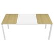 Paperflow easyDesk - Mesa - rectangular - blanco, verde haya - blanco base