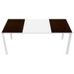 Paperflow easyDesk - Mesa - rectangular - blanco, wengé - blanco base