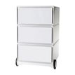 Paperflow easyBox - Pedestal - móvil - 3 cajones - plástico ABS, poliestireno - blanco