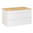 Gautier office Sunday - Componente de escritorio de recepción - rectangular - roble - blanco base