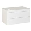 Gautier office Sunday - Componente de escritorio de recepción - rectangular - gris - blanco base