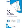 La Couronne - Bolsa de correo - 120 x 215 mm - extremo abierto - autoadhesivo (Peel & Seal) - plástico de burbujas - blanco - paquete de 10 x 10