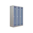 Pierre Henry Salissante - Taquilla - 3 baldas - 3 Puertas - azul, gris claro, RAL 7035, RAL 5014